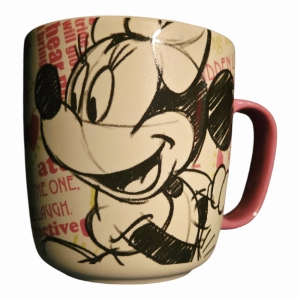 Disney Sketched Minnie Mouse Ceramic Mug - 16oz EUC